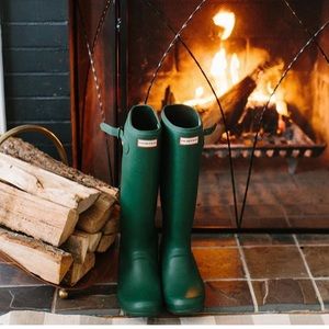 Hunter boots-matte green